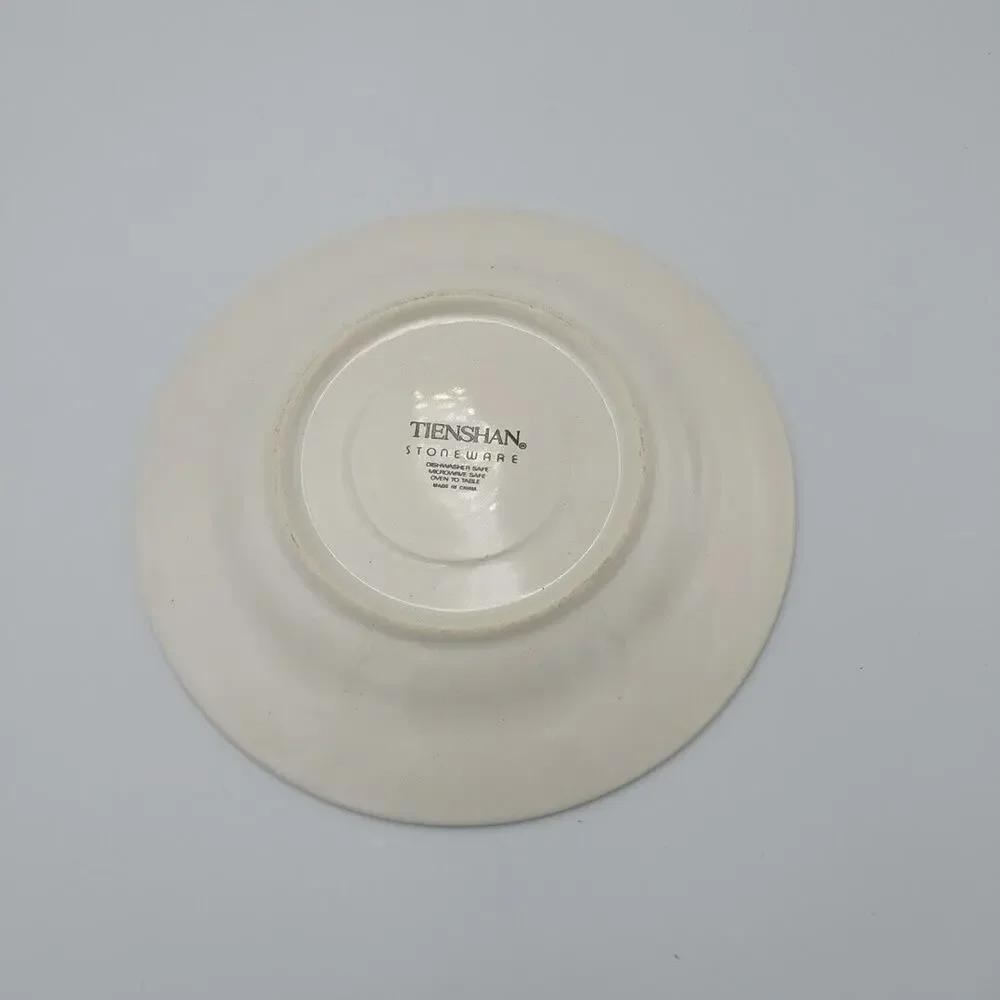 Tienshan Stoneware white & Blue Saucer‎ from the Fantasy Unicorn Set VTG